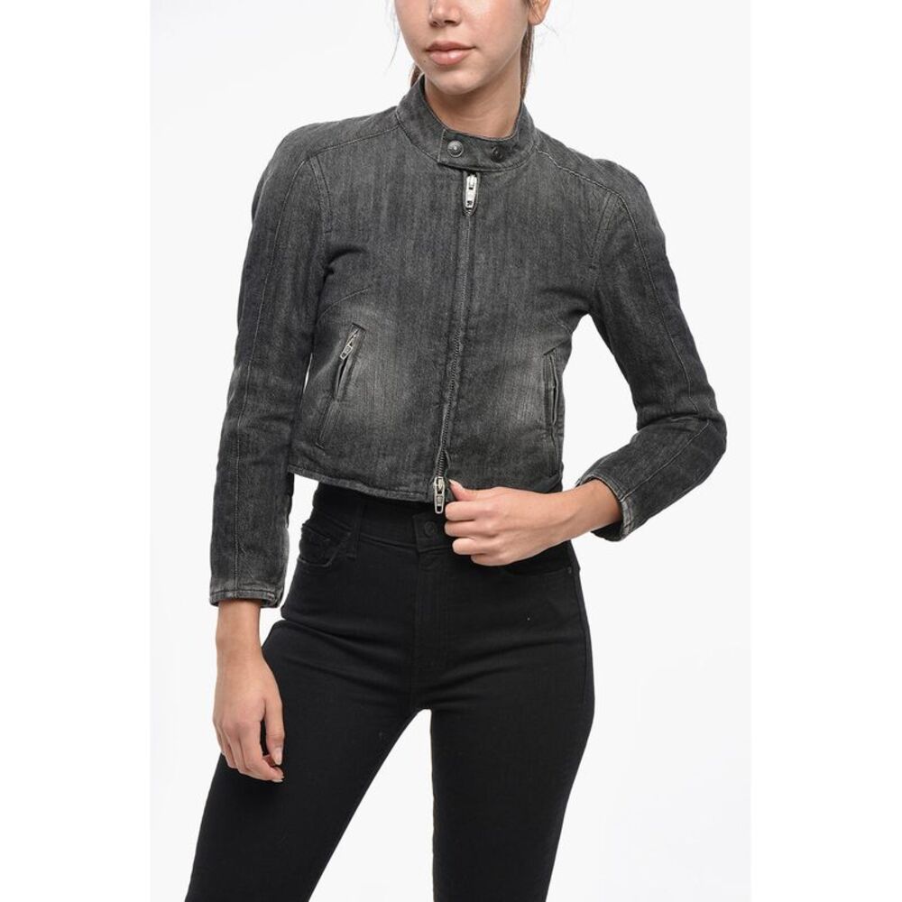 Crop Denim Jacket SHRUNK RACER - Picture 2 of 5